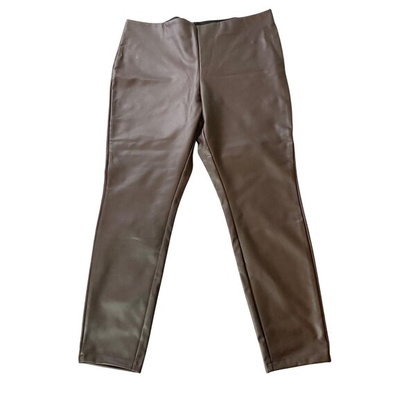 NWT Brown Faux Leather Pants A New Day XXL - Picture 1 of 8
